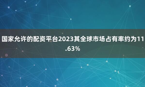 国家允许的配资平台2023其全球市场占有率约为11.63%