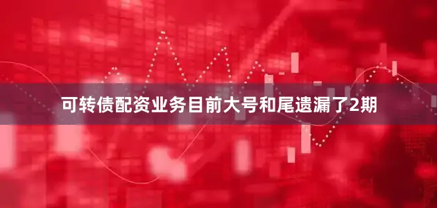 可转债配资业务目前大号和尾遗漏了2期
